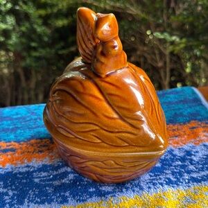 Vintage Brown Squirrel Candy/Cookie Dish/Bowl